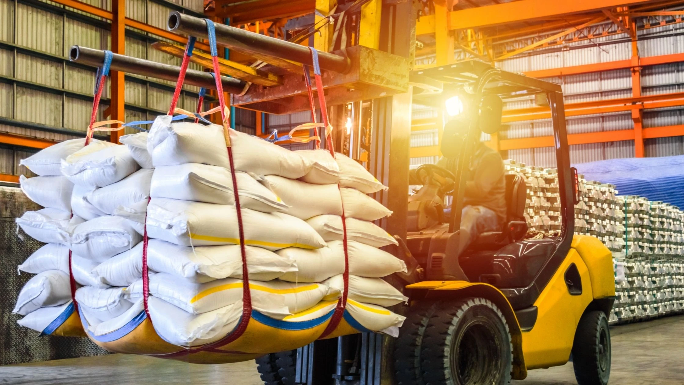penggunaan forklift untuk shipping container