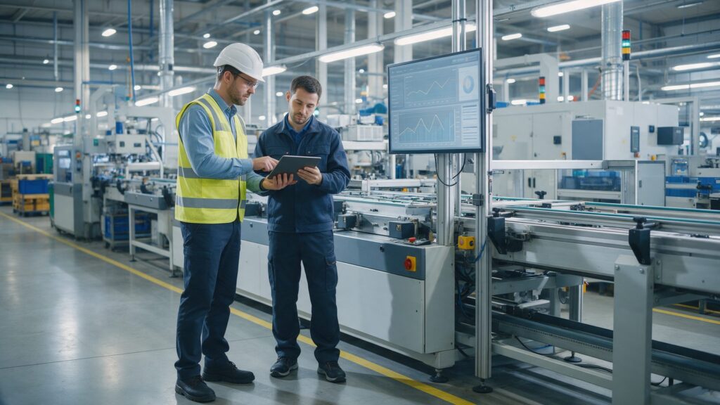 Monitoring produksi digital di lini manufaktur modern